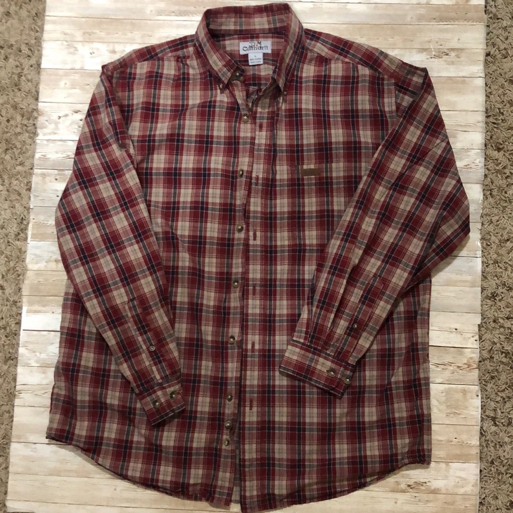 Cathartt Red Plaid Button Up